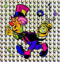LSD blotter paper printed with an image of the Mad Hatter