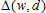 delta of the parameters w and d